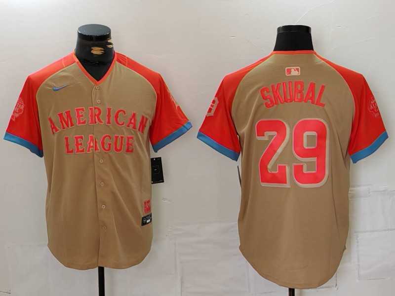 Men%27s Detroit Tigers #29 Tarik Skubal Cream 2024 All Star Limited Stitched Jersey->2024 mlb all-star->MLB Jersey
